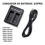 Cargador Dual Para Gopro 5/6/7/8/9/10 para 2 Baterías - Imagen 2